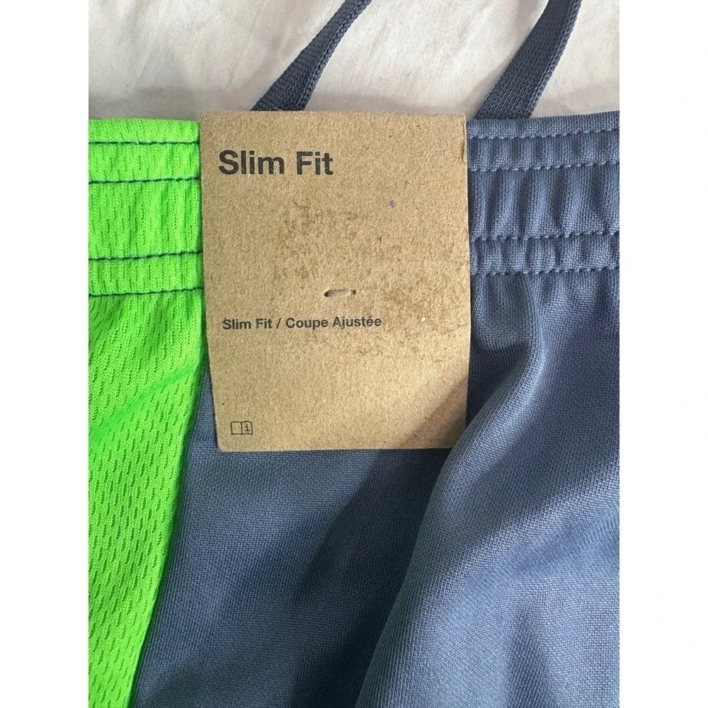 Nike Dri-FIT Slim Fit Men Gray Green Athletic Shorts Size S